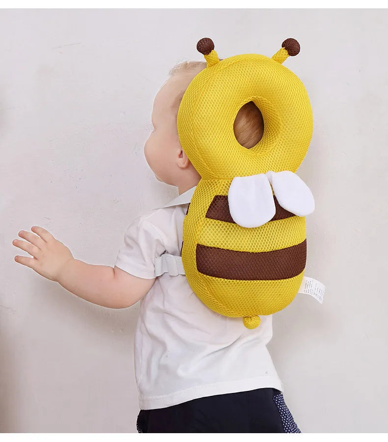 Head Back Protector Baby Protect Pillow Learn Walk Headgear Prevent Injured Safety Pad  prevention Fall Cartoon Bee Kids Pillows