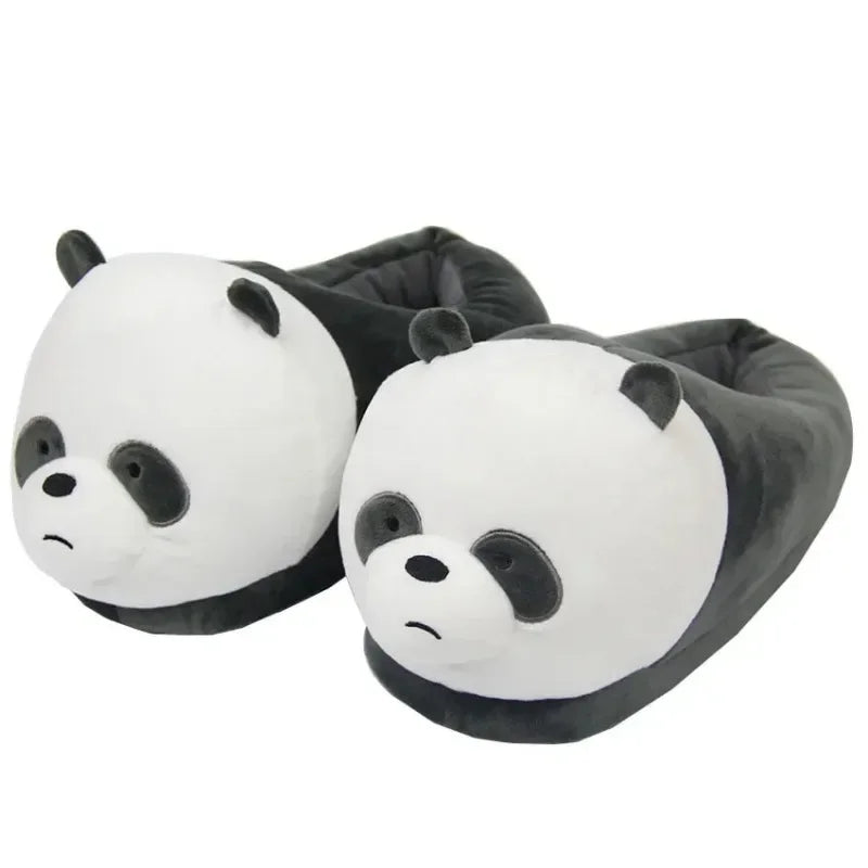 Luxury Winter Bear Cotton Ladies Slippers House Home Cartoon Cute Bear Home Indoor Couple Female Warm Indoor Slipper Casual