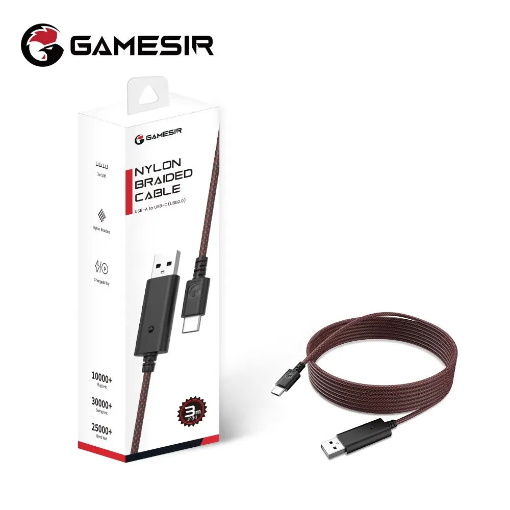 GameSir 3m Nylon Braided Cable for G7 Pro G7 Pro 8K Cyclone 2 Nova Lite X5 Lite G7 SE G8 G8+ MFi X5s Kaleid Flux Gamepad
