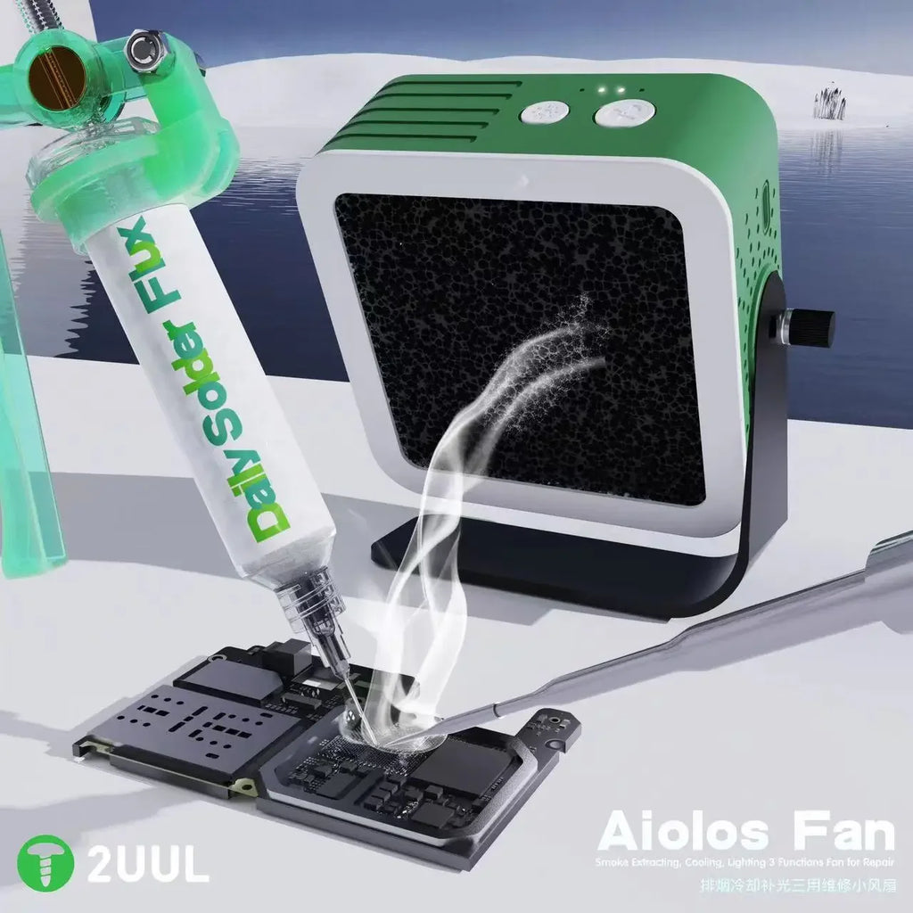 2UUL Aiolos Fan Smoke Exhaust Cooling Lighting Charging Soldering Fume for Mobile Phone Motherboard Welding Quick Cooling Fan