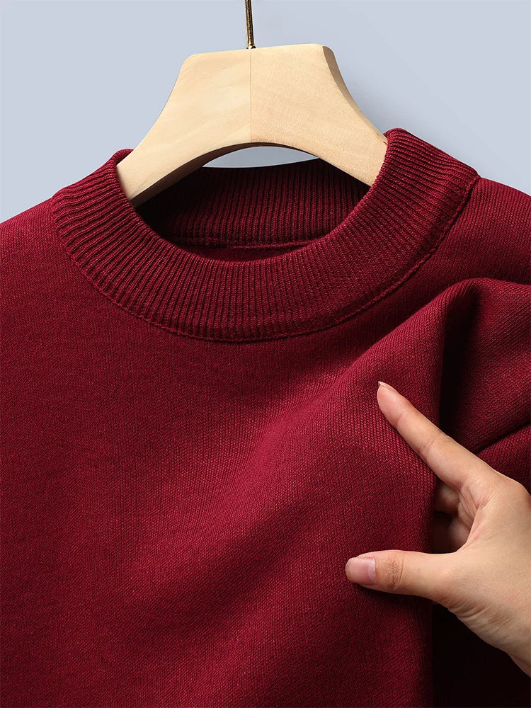 New Winter Turtleneck Sweater Thick Mens Casual Pullover Sweaters Solid Color Quality Warm Slim Turtleneck Sweaters Pullover Men