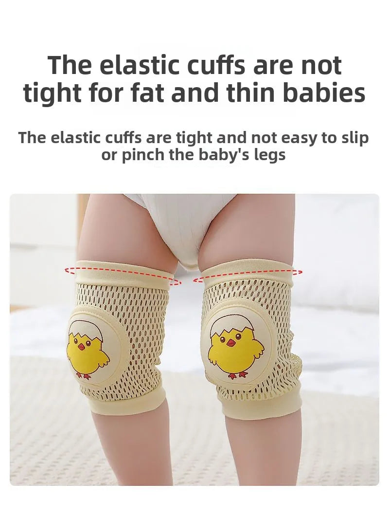 Anti-Fall Learning to Walk Gear for Infants & Toddlers Baby Knee Pads 1 Pair - Thin Summer Crawling Protection,