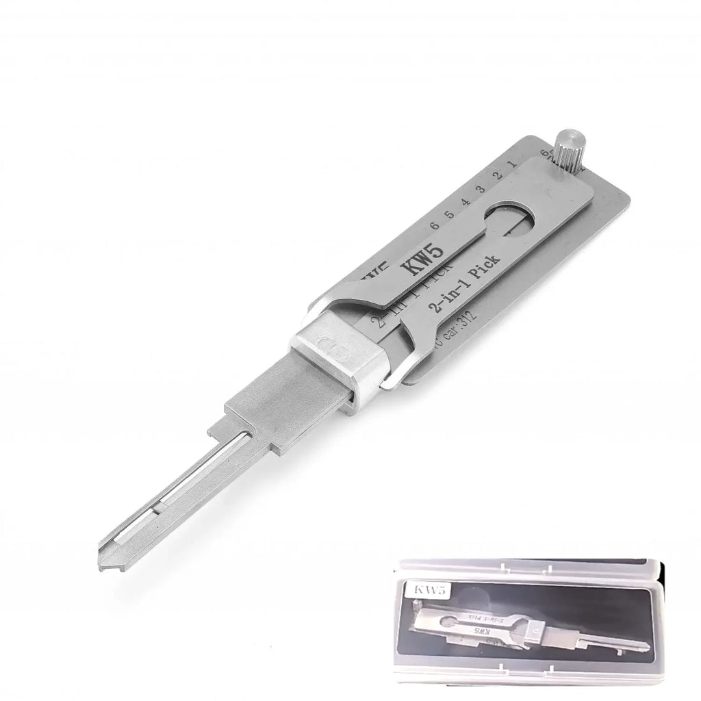 SS001/2 PRO KW1/5 SC1/4 Key Decoder Stainless Steel Precision Tool O-ring Pickup Kit Hook Tool Pickup Hand Tool Lock Decoders