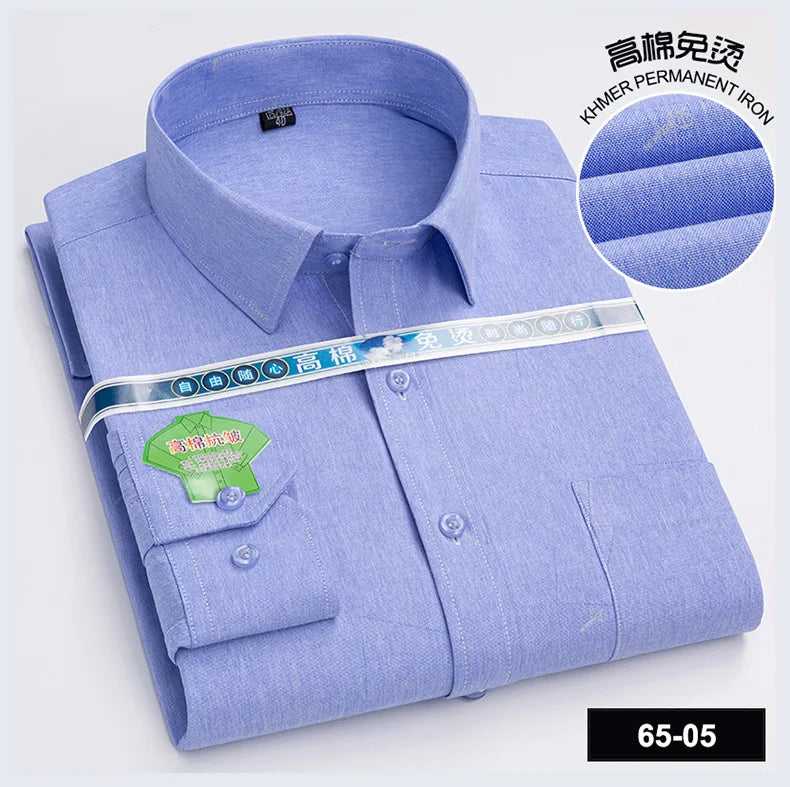 Men Print Shirts Casual Long Sleeve Striped Dress Shirt for Man Business Formal Slim Fit Button Up Polka Dot Men's Clothing