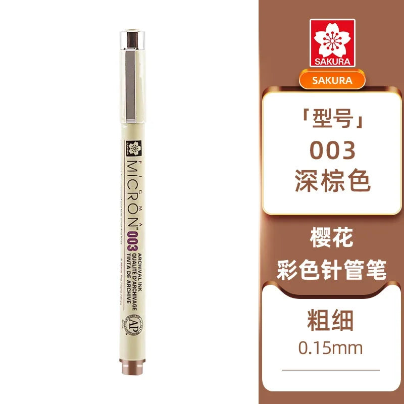 1pcs SAKURA Micron Pen 0.25mm 0.45mm Liner Marker Pen Watercolor Markers for Professional Drawing Sketch Manga Art Supplies