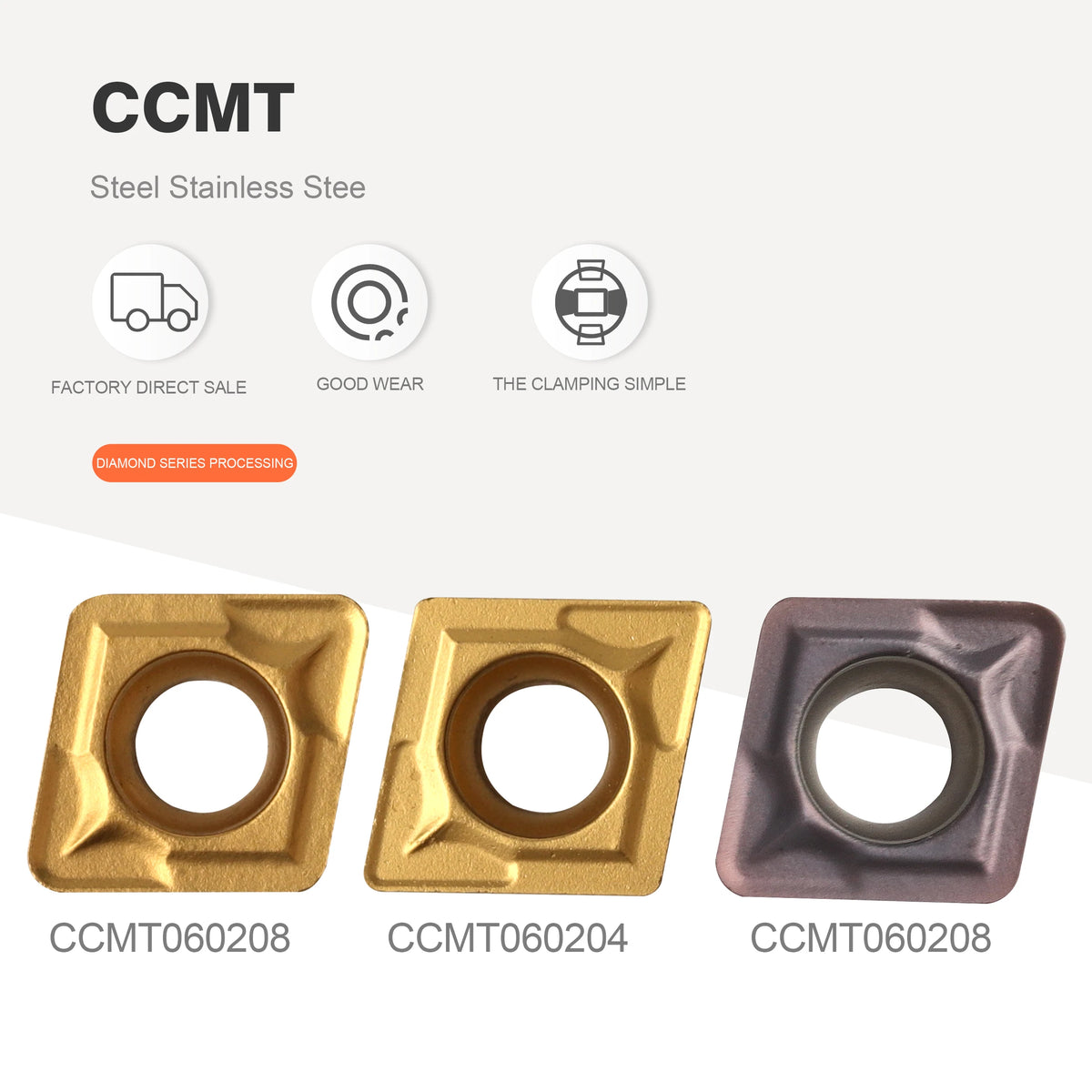 CCMT060204/060208 DCMT070204/070208 Turning Inserts Numerical Control Machining Center CCMT DCMT Series Internal Turning Tools
