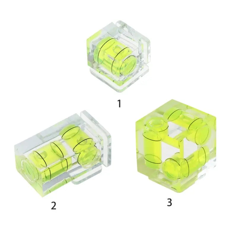 Triple 3 Hot Shoe Bubble Spirit Level for Camera Level Adapter Durable