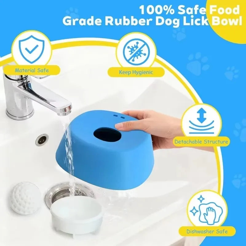 Pet Slow Licking Bowl For Dogs Cats Anti-Choking Dog Bowl Liquid Treats Bone Yogurt Healthy Pet Slow Food Feeder Dog Accessories