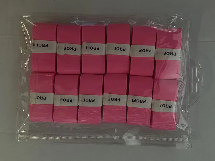 12pcs New Style Laminated Sticky Tennis Badminton Racket Overgrip Fishing Rod Wrapping Tape Quick-drying Breathable