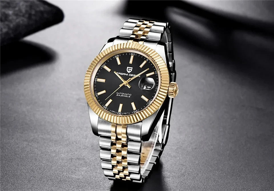 PAGANI DESIGN 2026 Mens Automatic Watch Japan NH35A/8215 Movement 42mm Stainless Steel Sapphire Glass 100M Waterproof Business