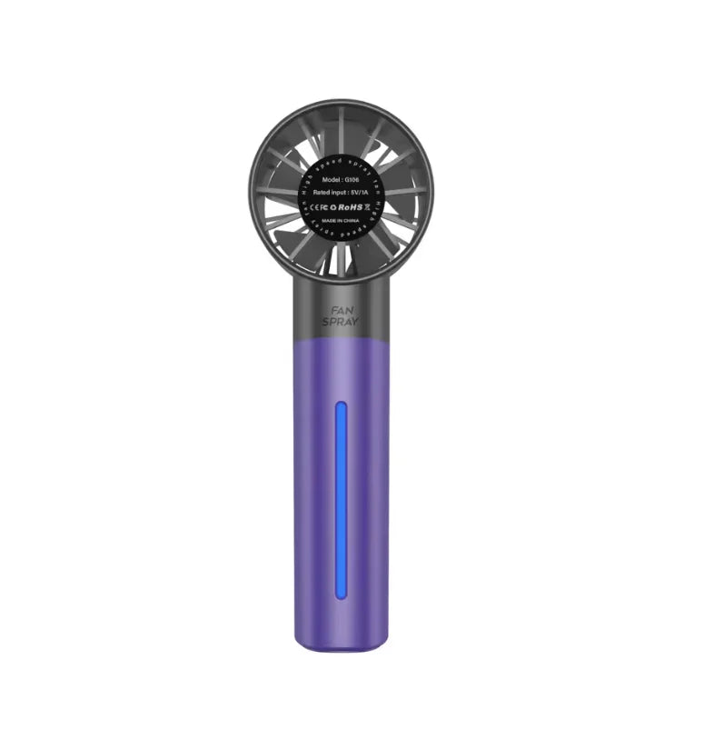 Handheld Small Fan Turbine Spray Mini Fan Water Replenishing Outdoor Camping Dormitory Household Portable USB Summer Cooling