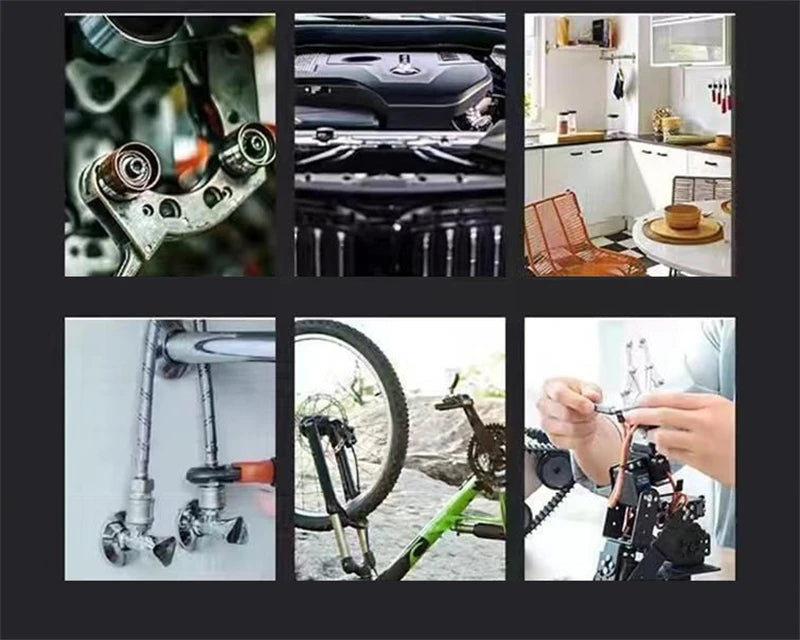 16-in-1 Socket Wrench Set, Non-Slip Rotating Head. Durable Stainless Steel for Home & Car Repairs. Easy & Universal Tool.