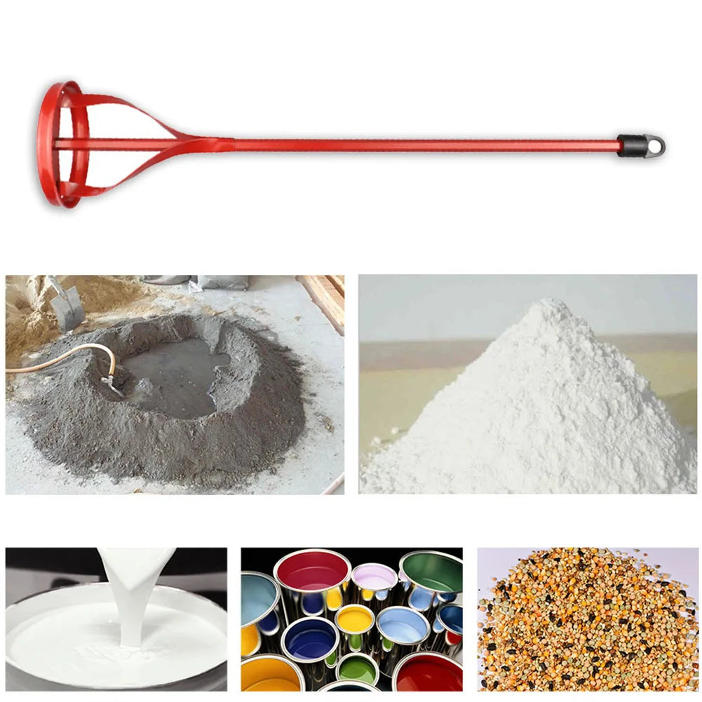 Hexagon Shaft Plaster Paint Mixer Mixing Paddle Rod For Electric Drill Construction Agitator Putty Cement Grouting Mortar Tool