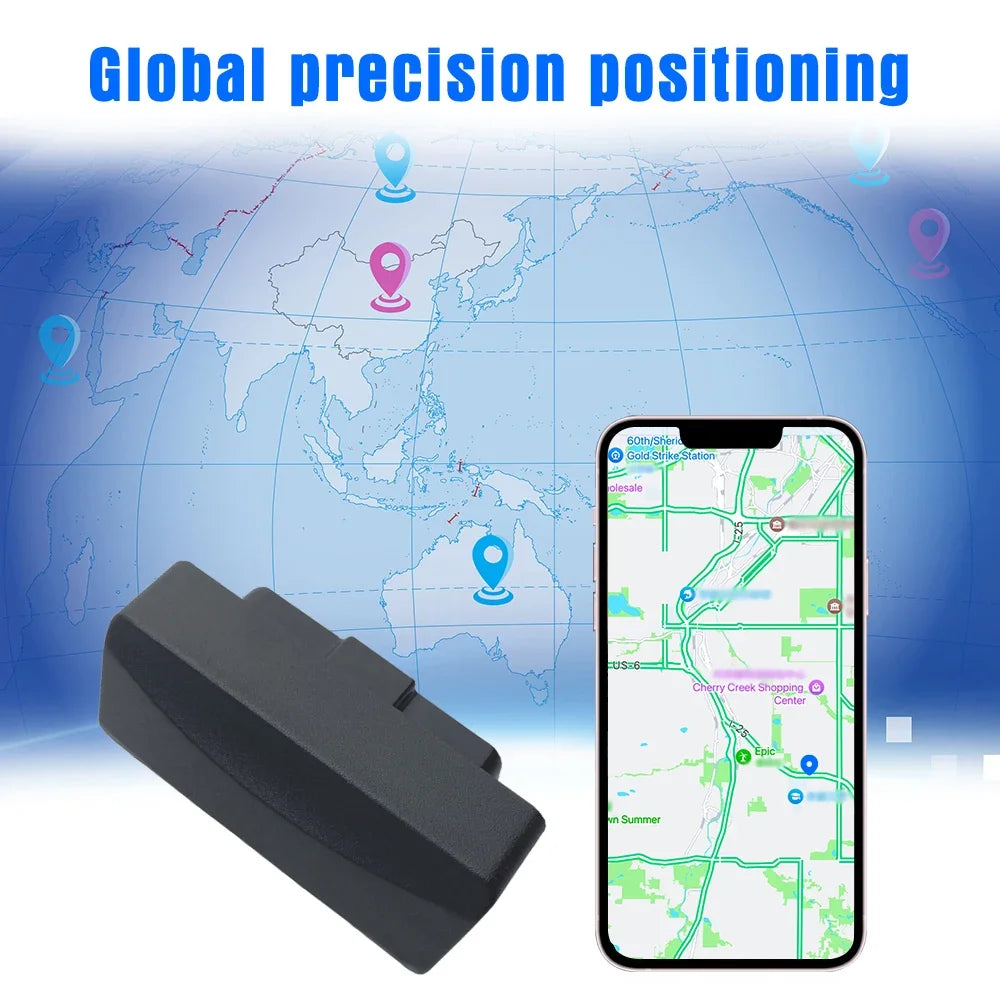 Car OBD Tracker With Find My APP for Apple IOS GPS Locator Vehicle Anti-lost Tracking Device Plug and Play Free App Monitor