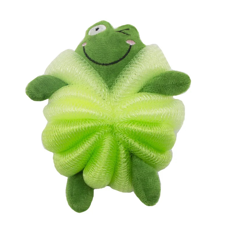 Cute Cartoon Baby Bath Brush Shower Product Kids Novelty Loop Bath Sponge Soft Body Cleaning Baby Bath Accessories