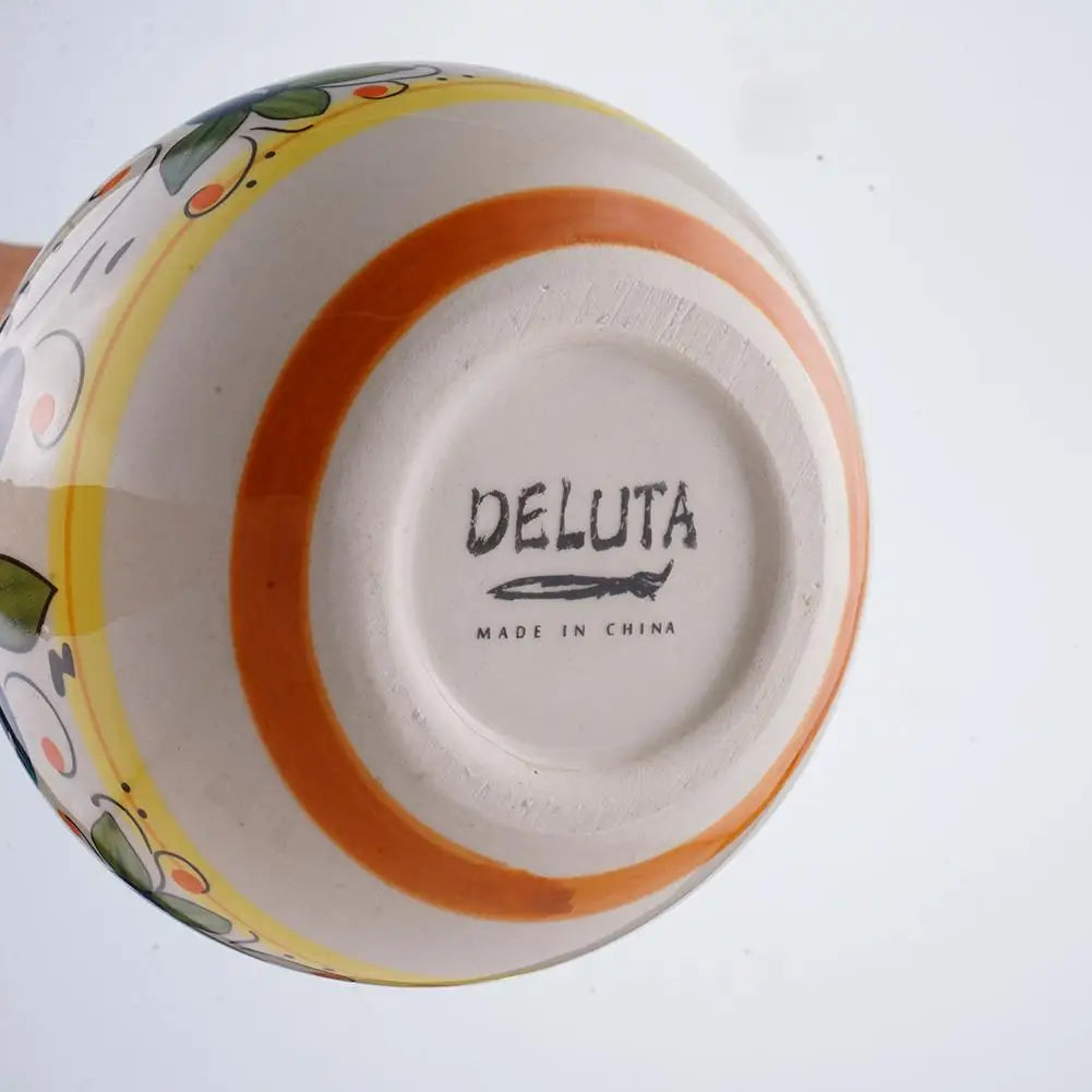 Hand-Painted Ceramic Oil Bottle Kitchen Storage Nordic Vinegar Oil Dispenser Cooking Utensil for Home Use Kitchen Seasoning Jar