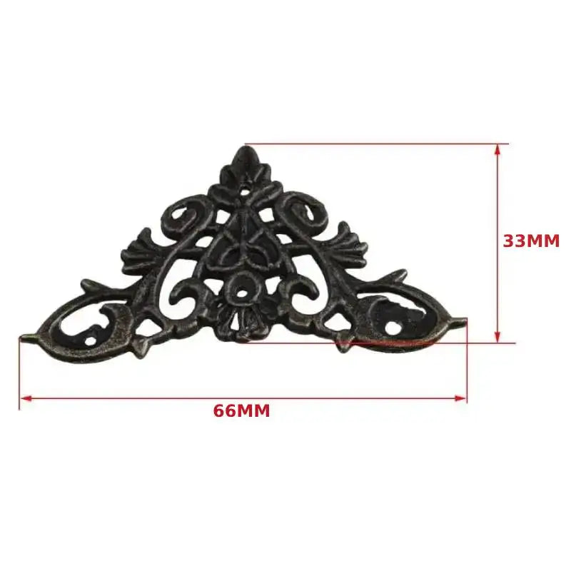 12pcs Antique Corner Protectors Vintage Box Corners Metal Edge Guards with Screws for Desk Furniture Book Album Craft Decoration