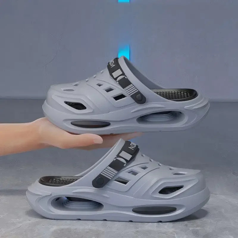 2026 Men's And Women's Cave Shoes Fashion Breathable Sandals With Removable Insoles Non-slip Cushioned Thickened Soft Slippers