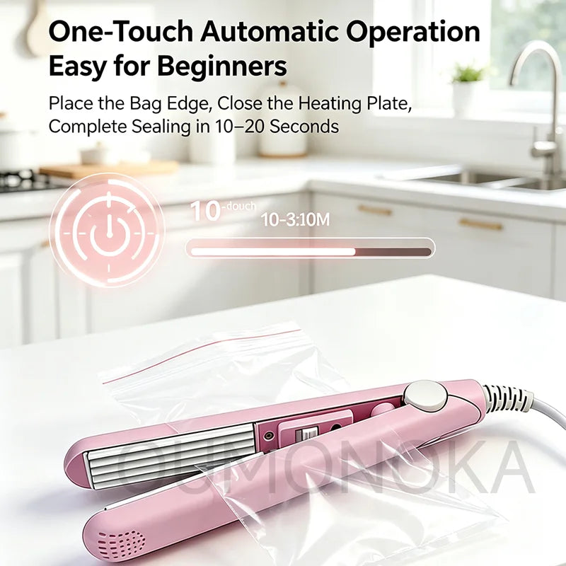 Mini Plastic Bag Sealer Machine Storage Bag Clip Vacuum Sealing Storage Machine Sealer Packing Seal Food Snack Kitchen Gadgets