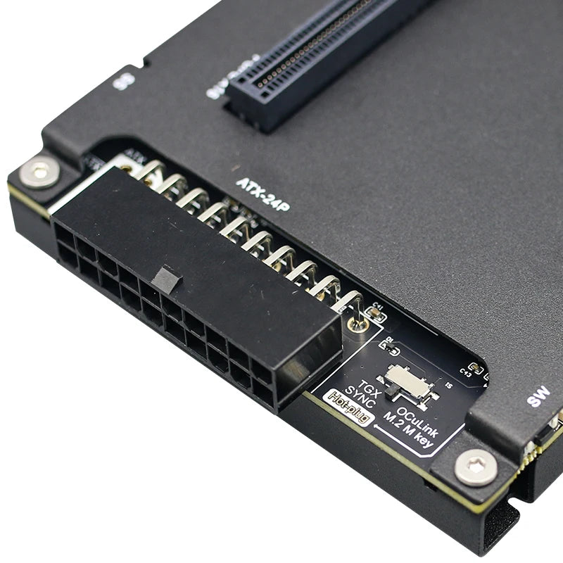OCuP4V2 OCuLink External Graphics Card Dock PCI-E 4.0 x4 ReDriver Optional M.2 M key Adapter for Laptop Mini PC to Video Card