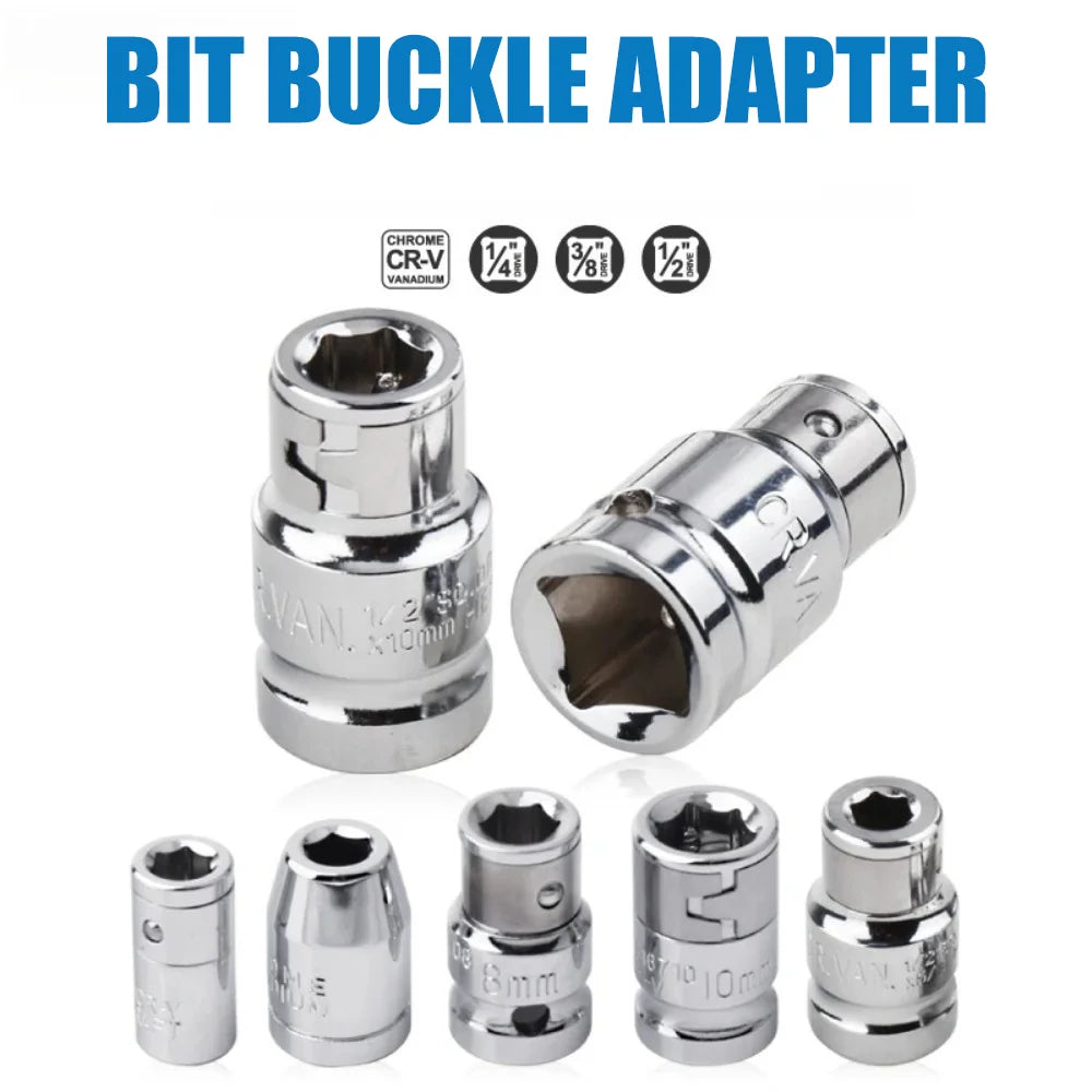 Impact Socket Adapter Converter From 1/2 To 1/4 With 3/8 Square Nut Quick Wrench Ratchet For Manual Tool Parts