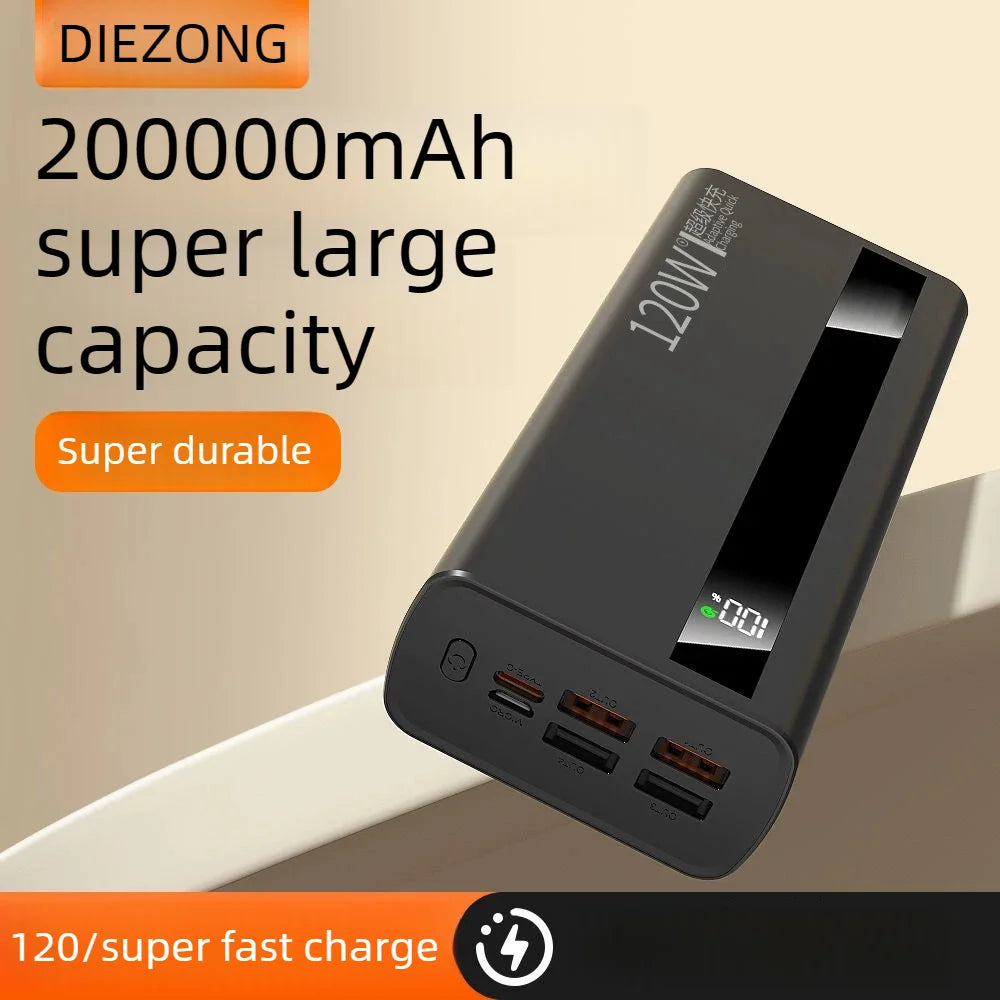 High Capacity 2026 New 120W 500000mAh Power Bank For Iphone Samsung Super Fast Charge Portable External Battery PowerBank