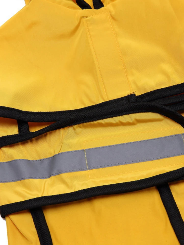 Keep Your Pet Dry And Comfortable - Adjustable Waterproof & Windproof Dog Raincoat!