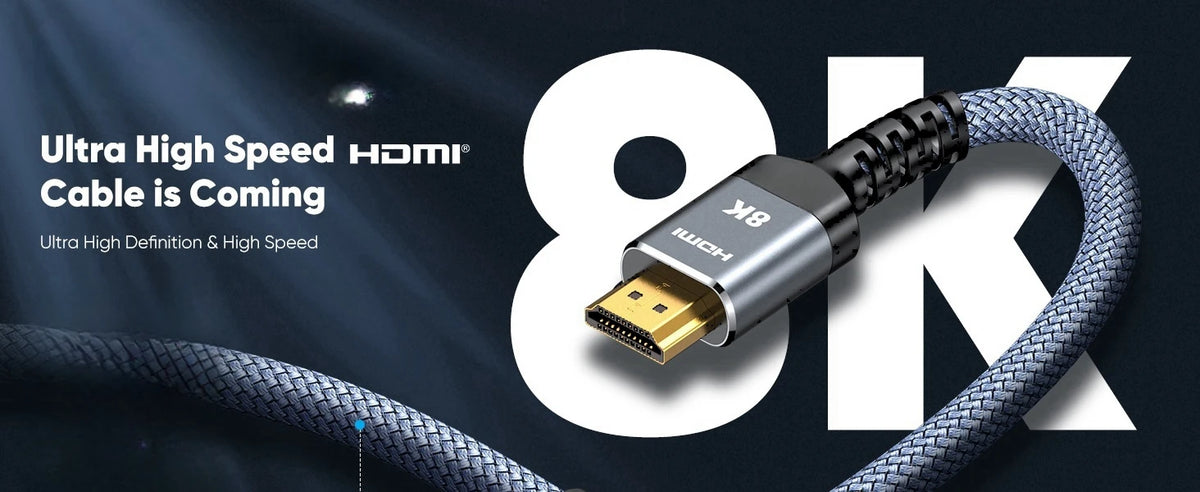 MIZIQIER long HDMI 2.1 Cables 8K60Hz 4K120Hz eARC HDCP2.3 48Gbps Ultra High Speed hdmi Braided cable for HDTV/PS5/TRX3080 3090