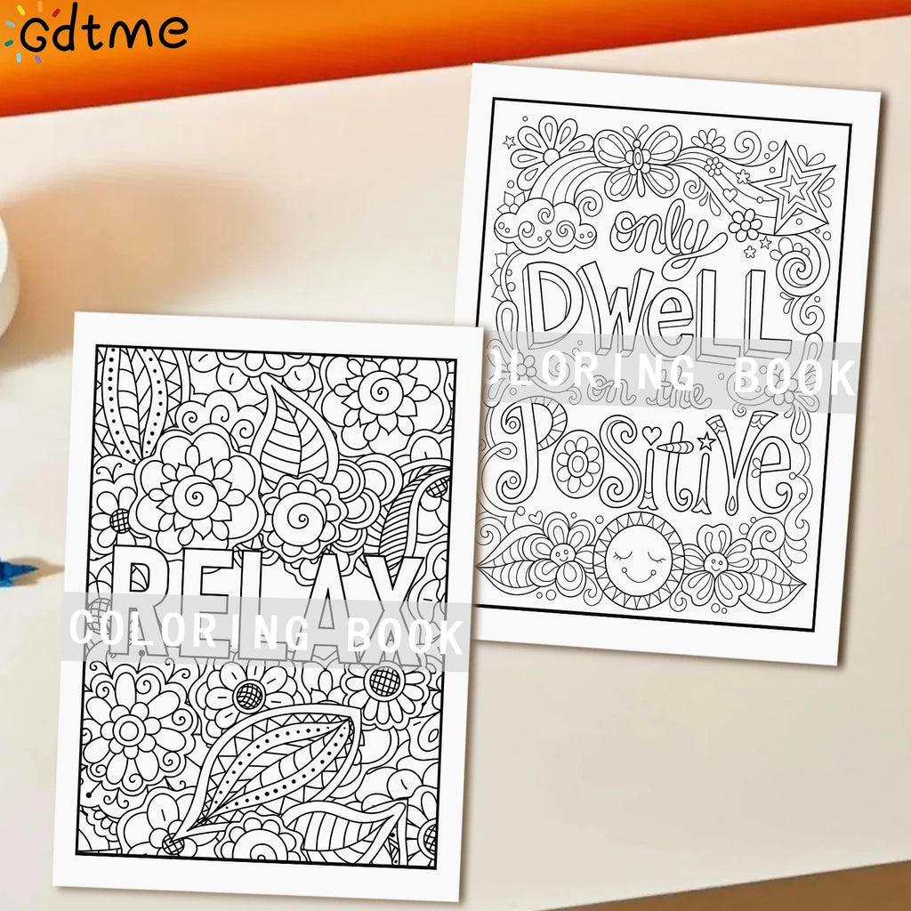 1pc Art Coloring Book 24 Page For Adults Gift For Birthday Party Relieve Stress Kill Time Graffiti Painting Drawing Art Book