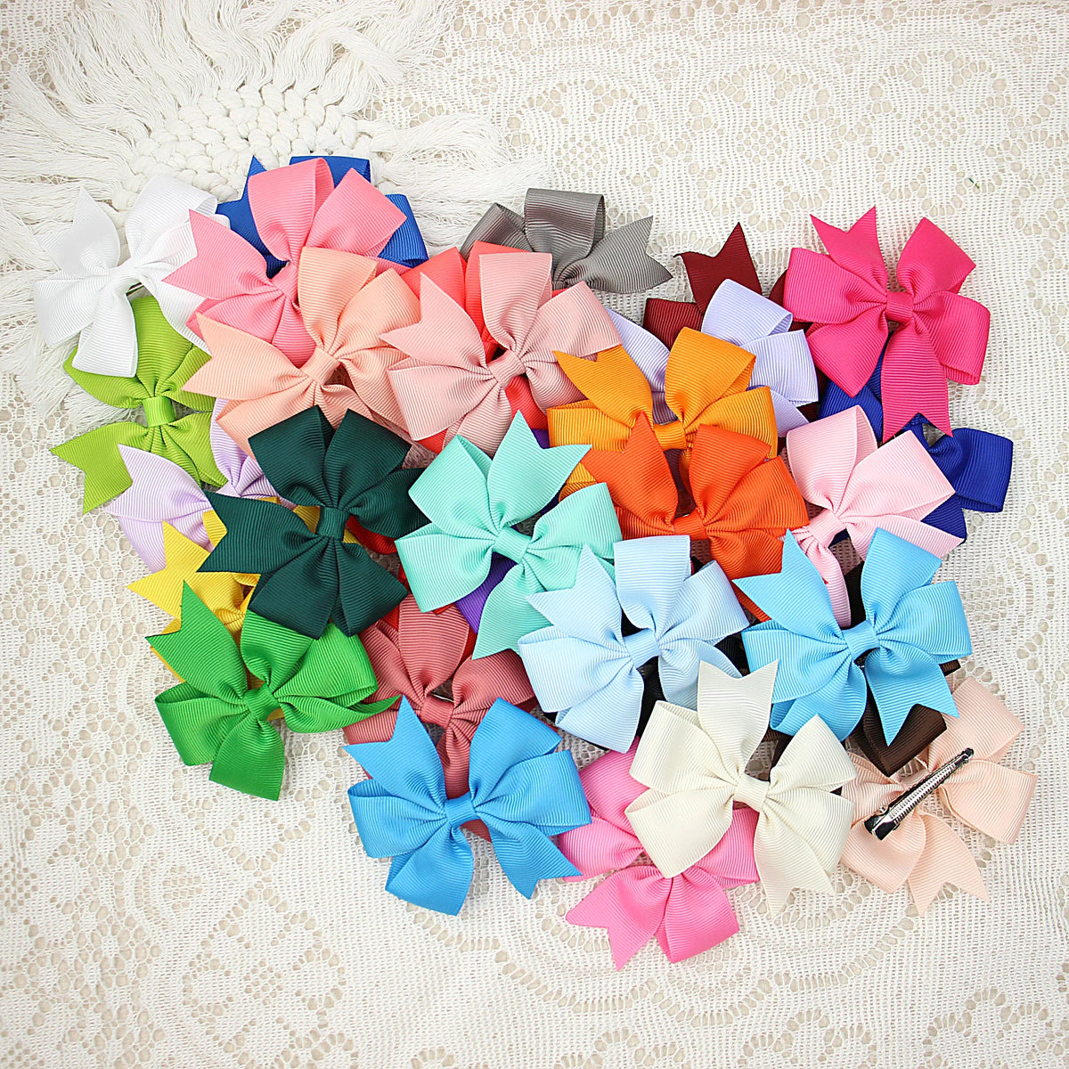 10pcs Ribbon Bow Hair Clip for Girls Hair Accessories Winnower Children Alligator Clip Kids Hairbow Hairpin Grosgrain Barrettes
