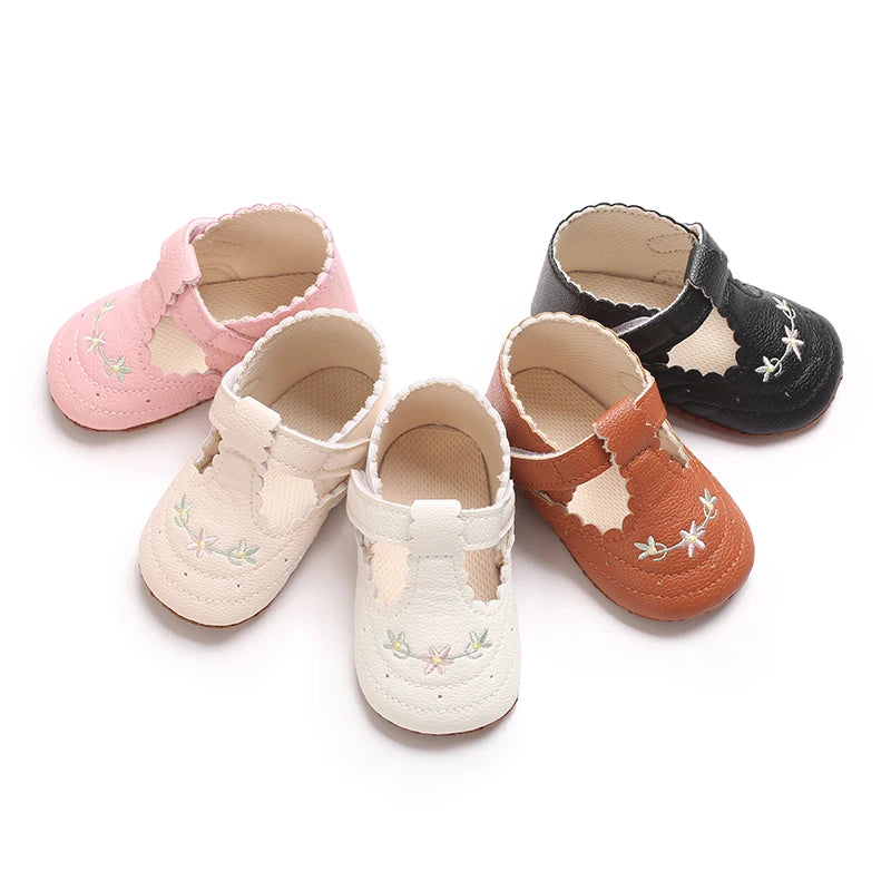 0-18M Baby Girl Princess Shoes Cute Printed Soft Cloth Bottom Anti slip Spring and Autumn Princess Shoes First Step Shoes