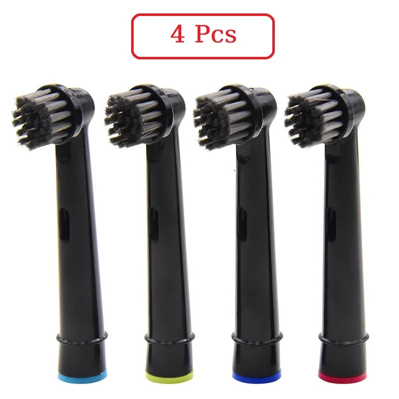 4 Pcs Bamboo Charcoal Bristle Replacement Brush Heads For Oral B Electric Toothbrush Efficient Teeth Cleaning SB-17A