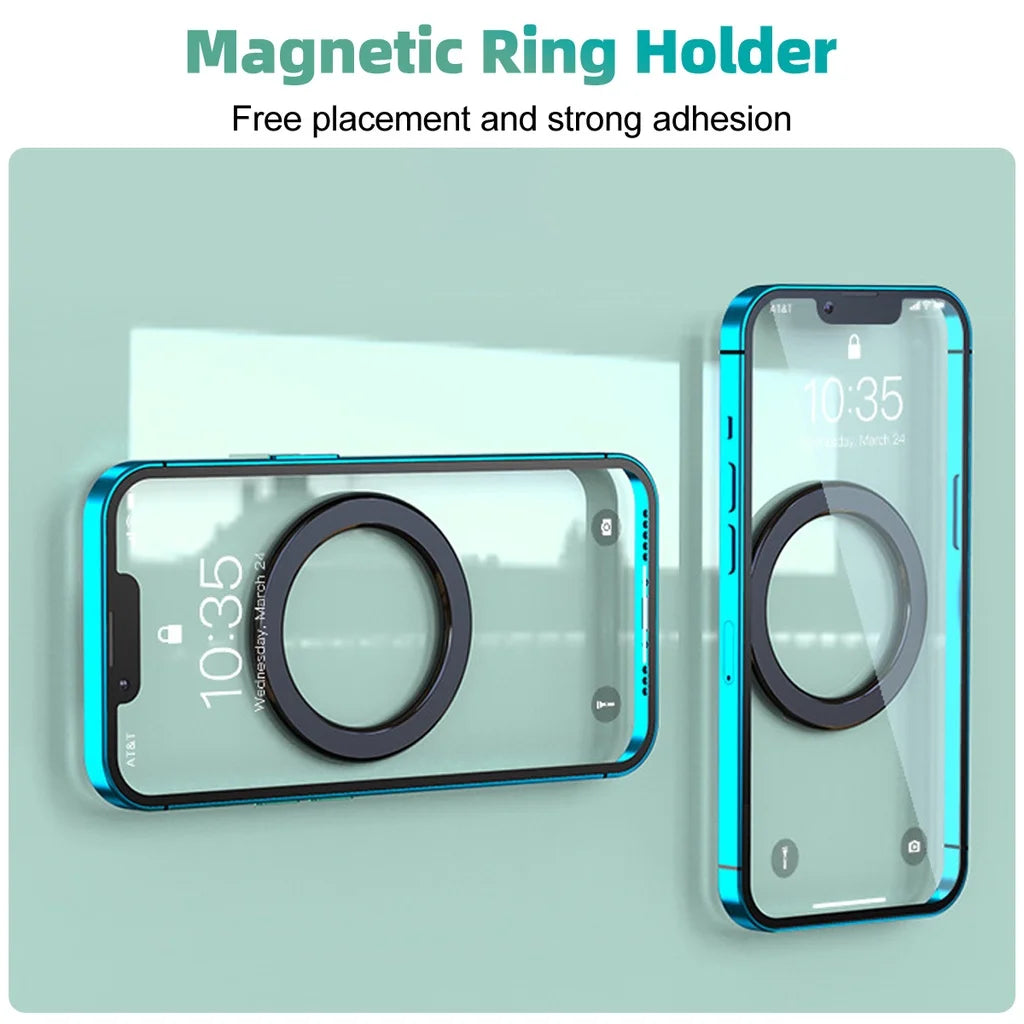 For MagSafe Magnetic Ring Holder Adhesive Strong Magnet Cellphone Wall Mount Mobile Phone Tablet Stand for IPhone 15 Pro IPad