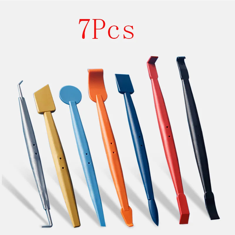 Kit de ferramentas para vinil autocolante, espátula magnética flexível, micro espátula, raspador de cantos e ferramentas para ranhuras curvas para instalação de películas em veículos com contornos