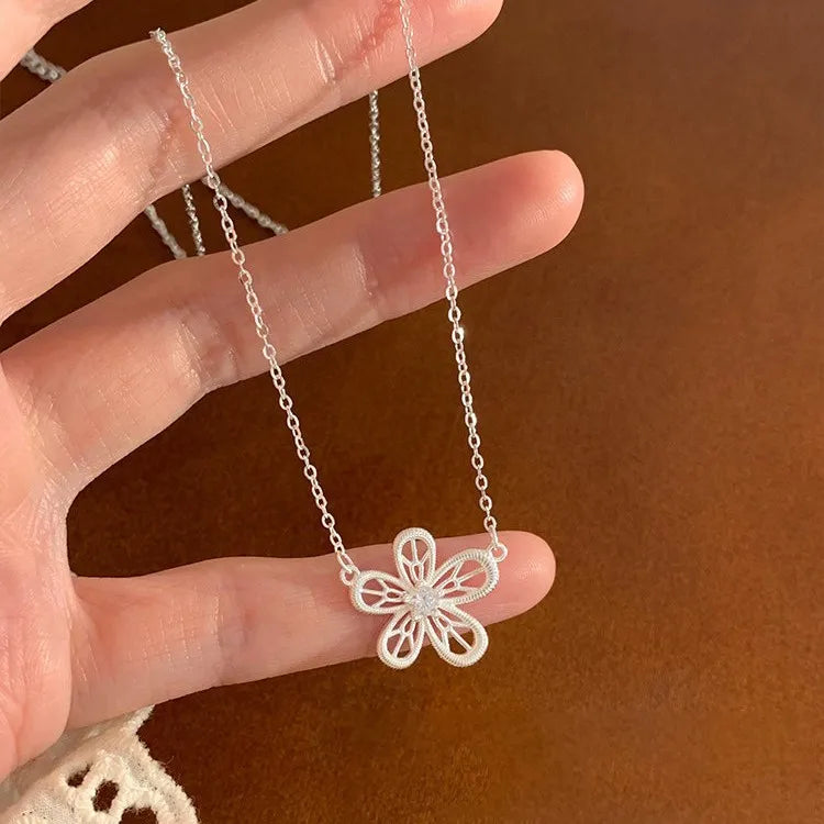 925 Silver Necklace Punk Wealth Good Wish Matte Ball Bread OT Clasp Stackable for Women Girl Jewelry Gift Dropshipping Wholesale
