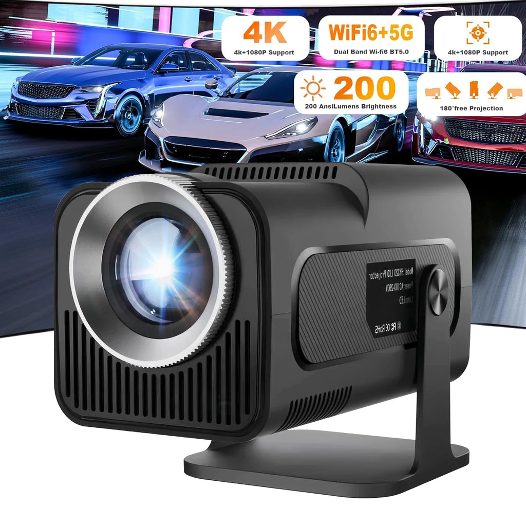 Portable  Projector, 4K Supported , WiFi 6 Bluetooth 5, Auto Keystone Correction, Android 11 Smart Home Theater Movie Projector