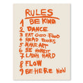 Orange Rule Alphabet Print Canvas Painting Kitchen Gallery Decorative Poster Ideal Gift for Bedroom Frameless Wall Art