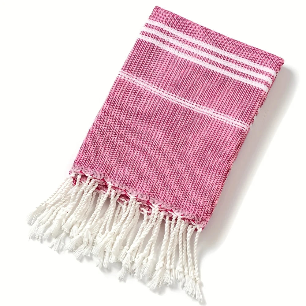Turkish Beach Towel 90*180CM Sauna Spa Gym sports Fitness Fringed Bath Towel kitchen Soft Absorbent Quick drying towels