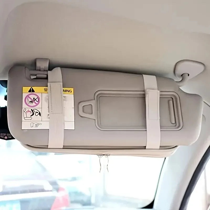 1 Piece Car Sun Visor Organiser, Sunglasses Holder with Zip Pouch for Car, Truck, SUV Car Interior Accessories