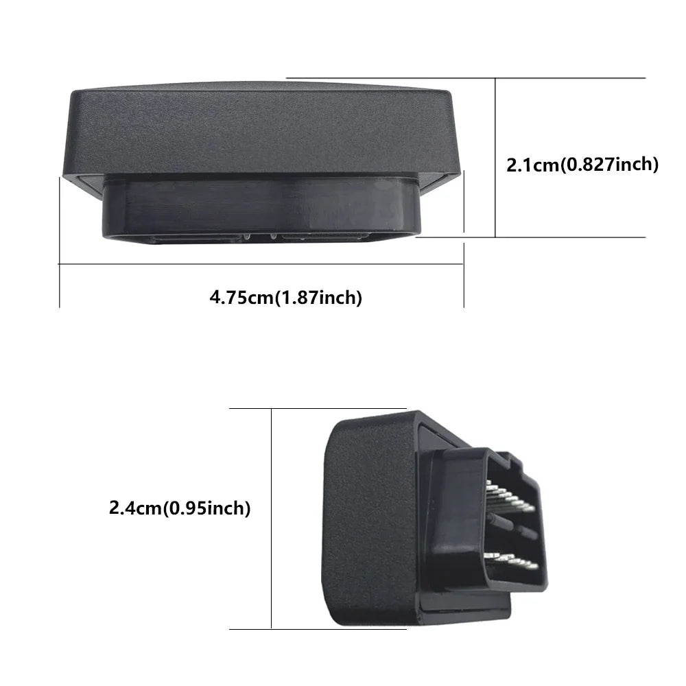 Car OBD Tracker With Find My APP for Apple IOS GPS Locator Vehicle Anti-lost Tracking Device Plug and Play Free App Monitor