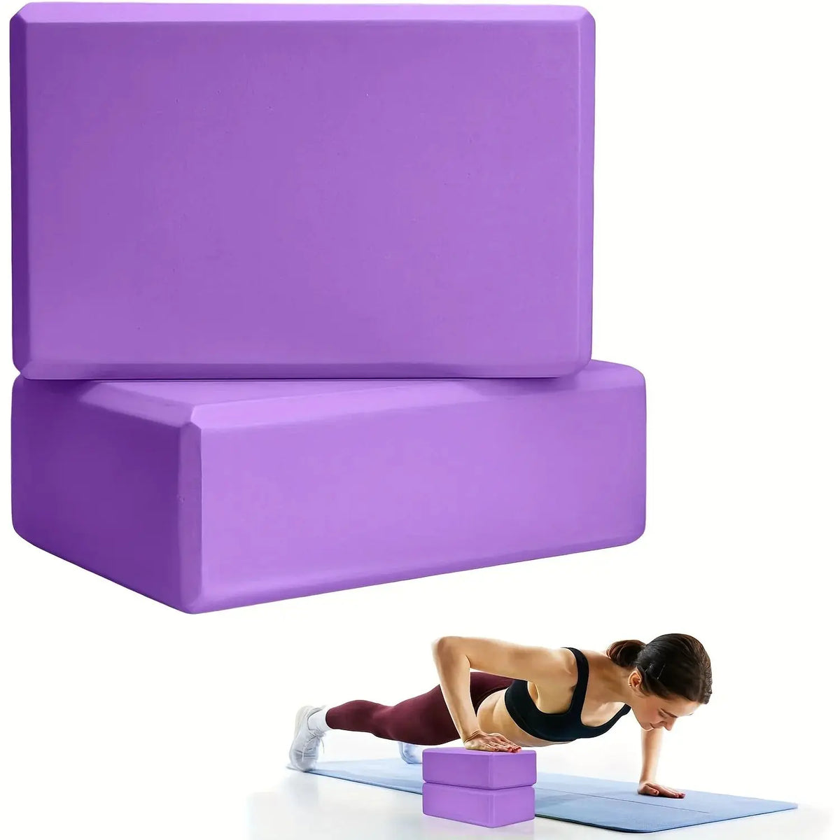 2/3/4PCS Yoga Blocks Made from High-Density Foam Lightweight Supportive And Odor-Free - Essential Yoga Belt Yoga Gear for Women