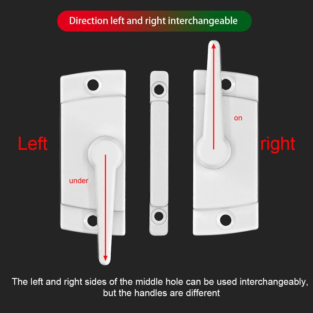 1PC Zinc Alloy Sash Lock 60x25mm Sliding Casement Sash Vertical Slider Fitch Catch Lock White Home Door Window Hardware