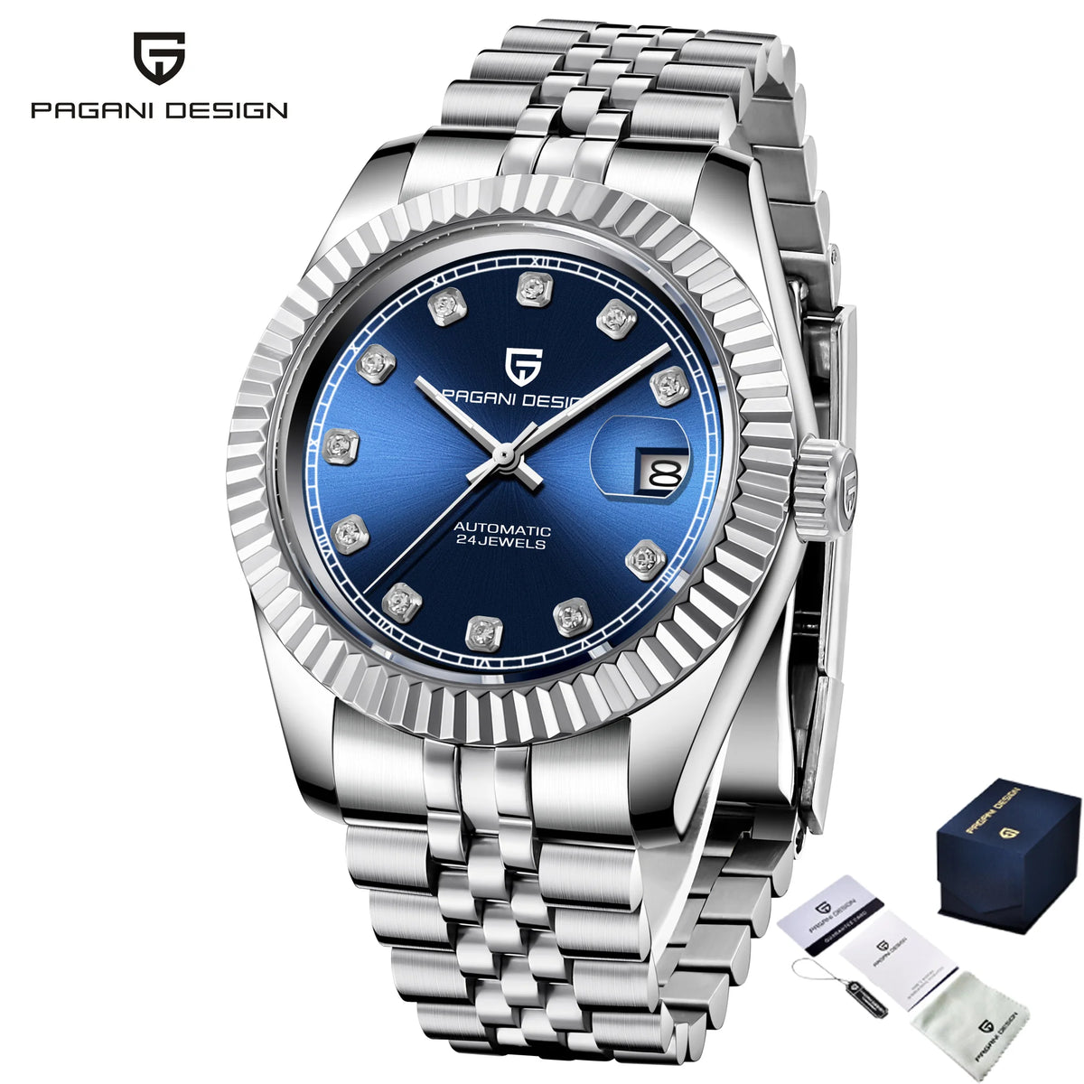 PAGANI DESIGN 2026 Mens Automatic Watch Japan NH35A/8215 Movement 42mm Stainless Steel Sapphire Glass 100M Waterproof Business