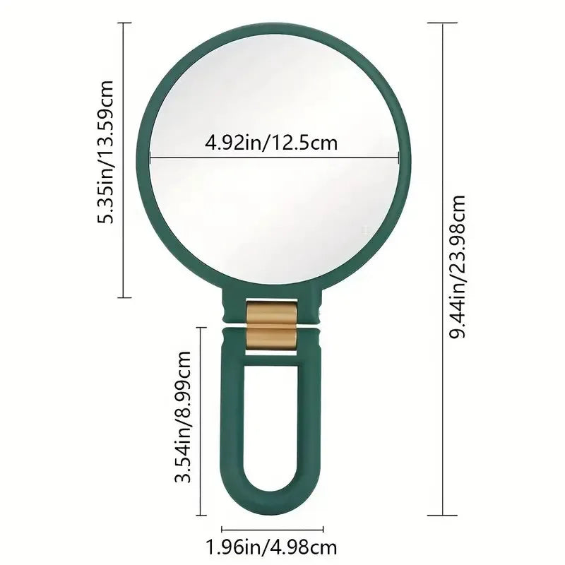 30X Magnifying Handheld Mirror Double Sided Foldable Travel Makeup Mirror Adjustable Rotation Pedestal Hand/Hanging VanityMirror