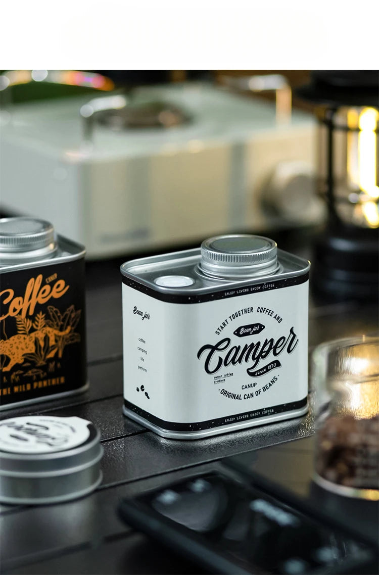 1/2pcs Household Kitchen Storage Jar, Sealed Coffee Bean Jar, Outdoor Camping Coffee Bean Moisture-Proof And Fresh-Keeping Jar