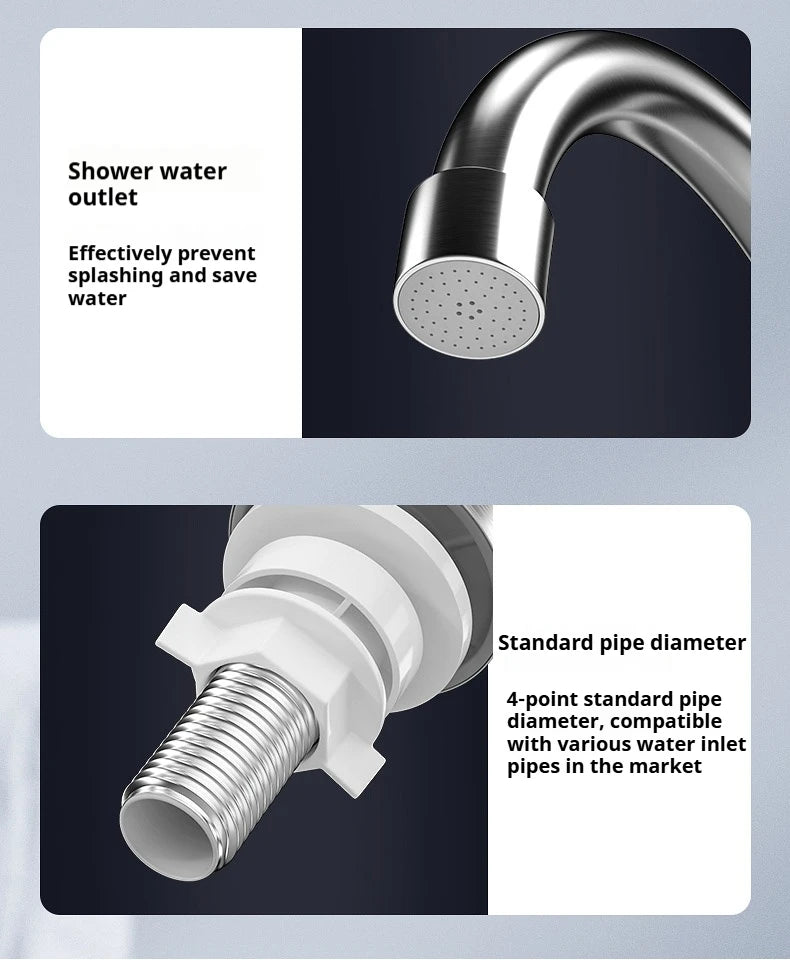 HOMEFISH 3000W 220V Electric Kitchen Water Heater Tap Instant Hot Stainless Steel Water Faucet Heater Cold Heating Faucet
