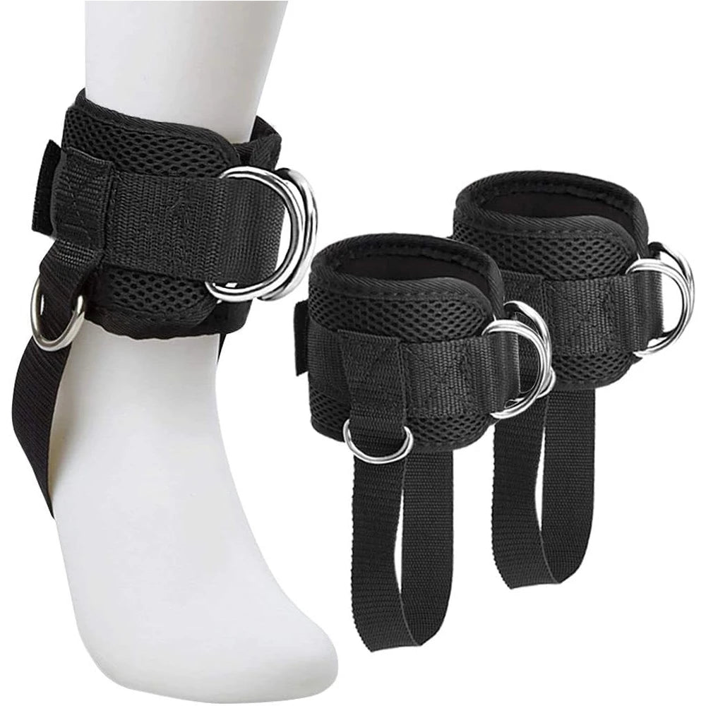1PCS/2PCS Ankle Straps for Cable Machines Kickbacks - Adjustable Comfort Ankle Cable Attachments for Gym Ankle Cuff Women Men