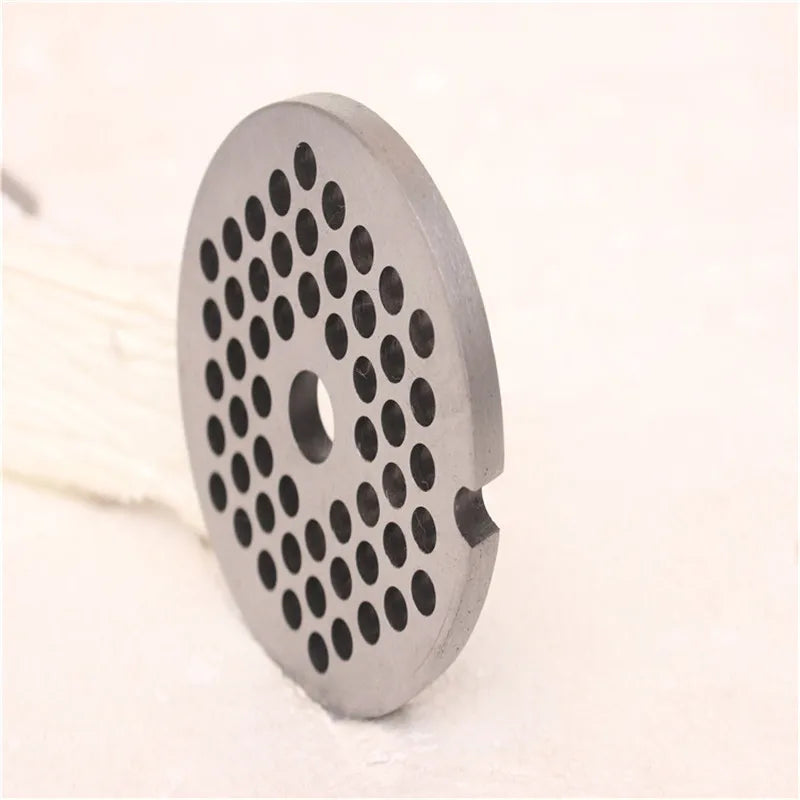 304 Stainless Steel Meat Grinder Blade Mincer Plate Disc Replacement Part for 8# Type Manual Meat Grinder Mincer Knife Accessory