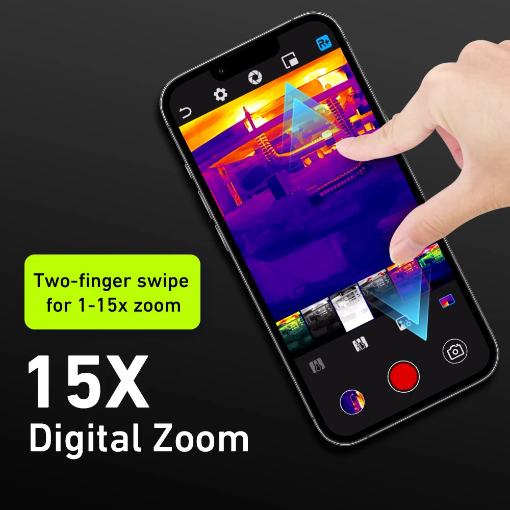 NOHAWK Thermal Camera Type-C for iPhone & Android Devices 160x120 320x240 R+ Super Resolution Support Photo Video Capture & Save