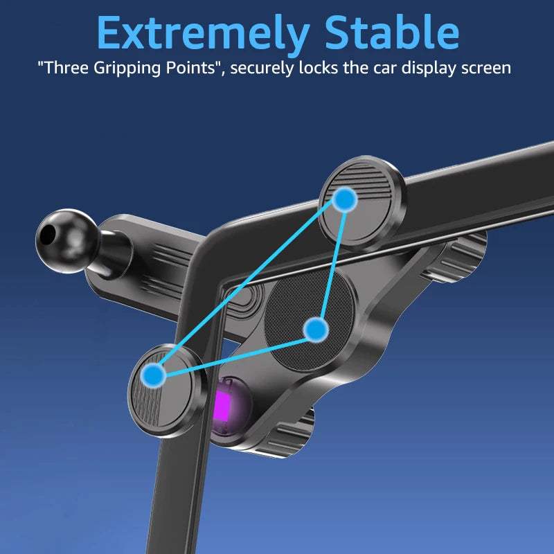 Acessórios de carro para suporte de telemóvel com cabeça esférica de 17 mm, base de montagem para ecrã da consola central do carro